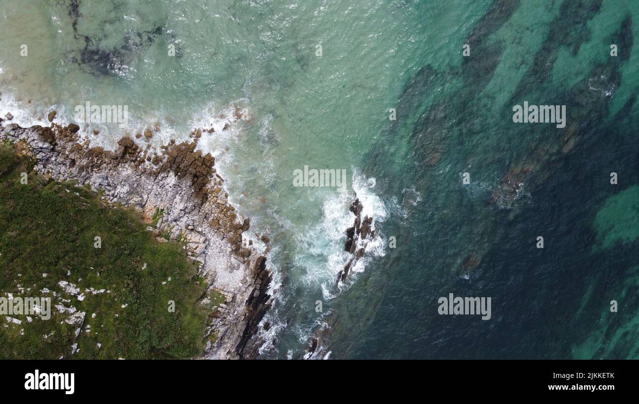 Aerial calm river shore hi-res stock photography and images - Alamy