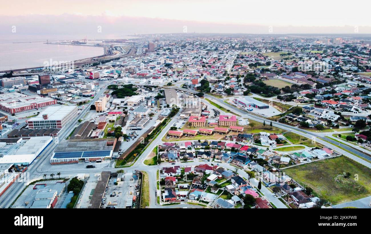 An aerial view of the Port Elizabeth, South Africa Stock Photo Alamy