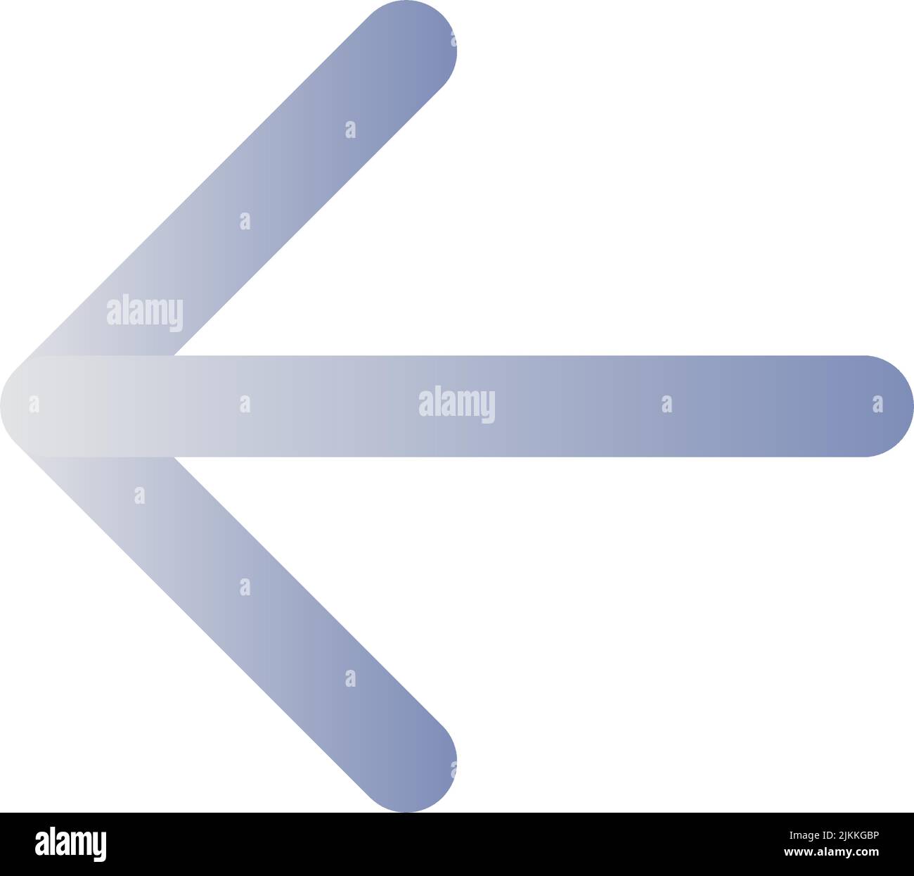 Leftwards arrow flat gradient color ui icon Stock Vector