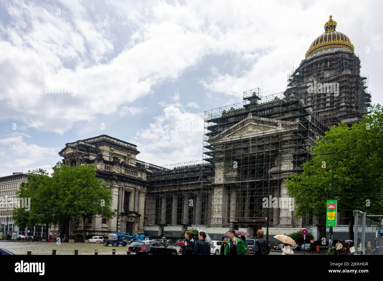 The flemish historical buildings in downtown Brussels, Belgium Stock