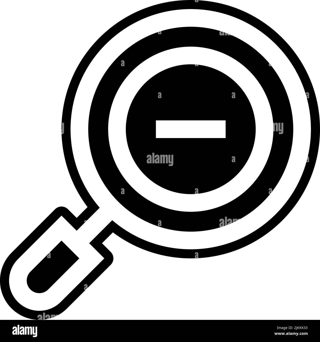 zoom out icon black vector illustration. Stock Vector