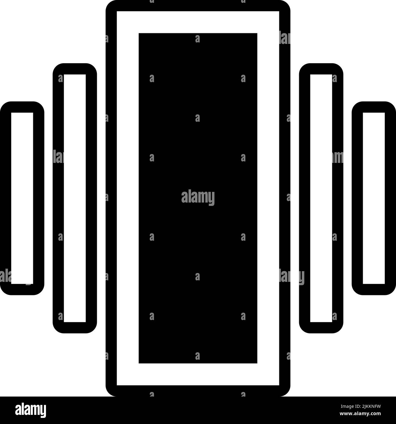 vibration icon black vector illustration Stock Vector Image & Art - Alamy
