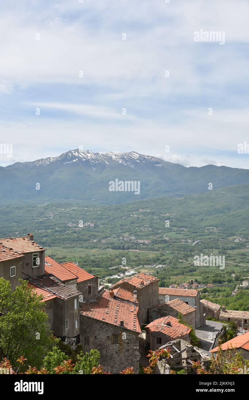 An Aerial Landscape View Of Molise Houses From The Village Of an-aerial-landscape-view-of-molise-houses-from-the-village-of