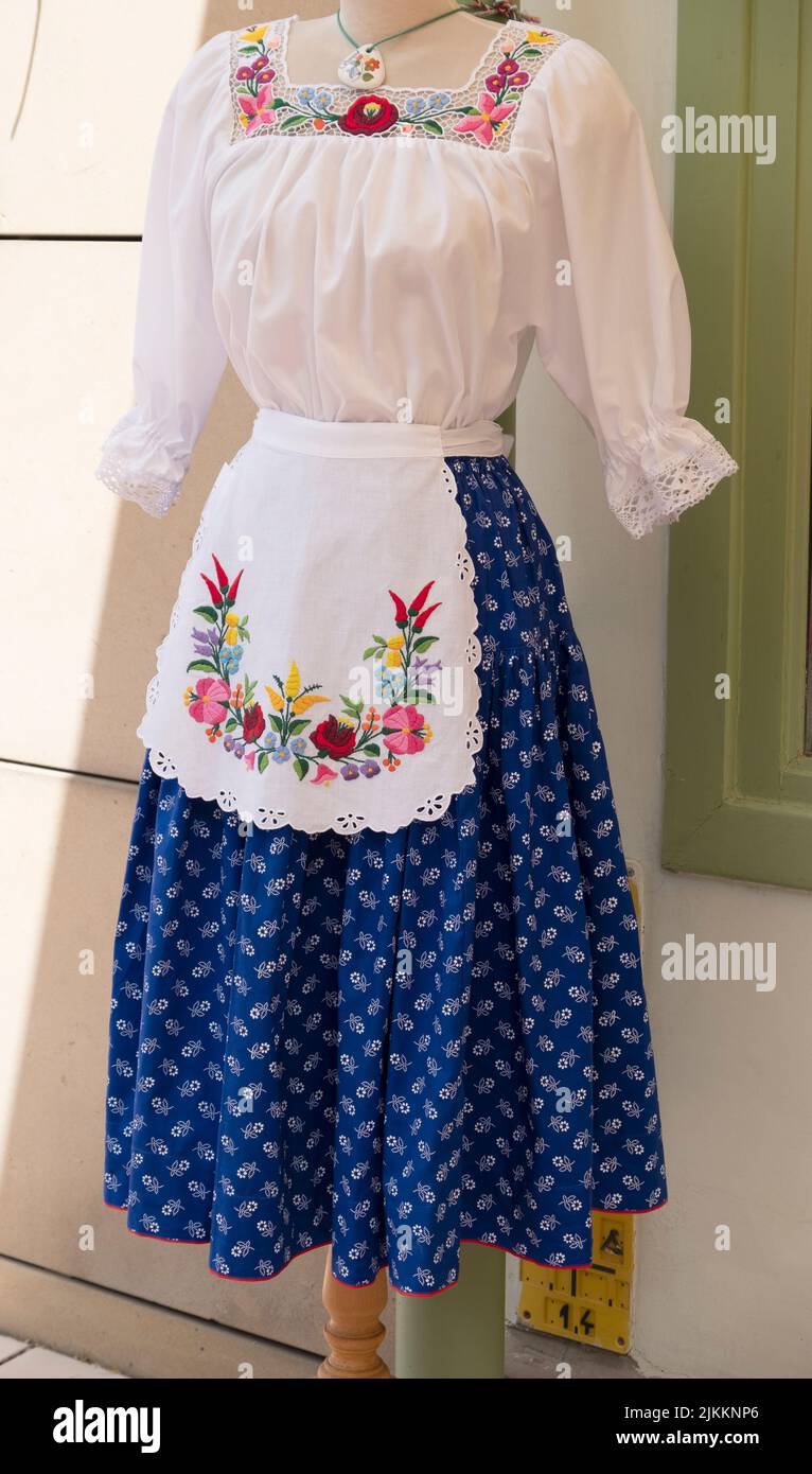 Hungarian female traditional outfit on display,Szeged Stock Photo - Alamy