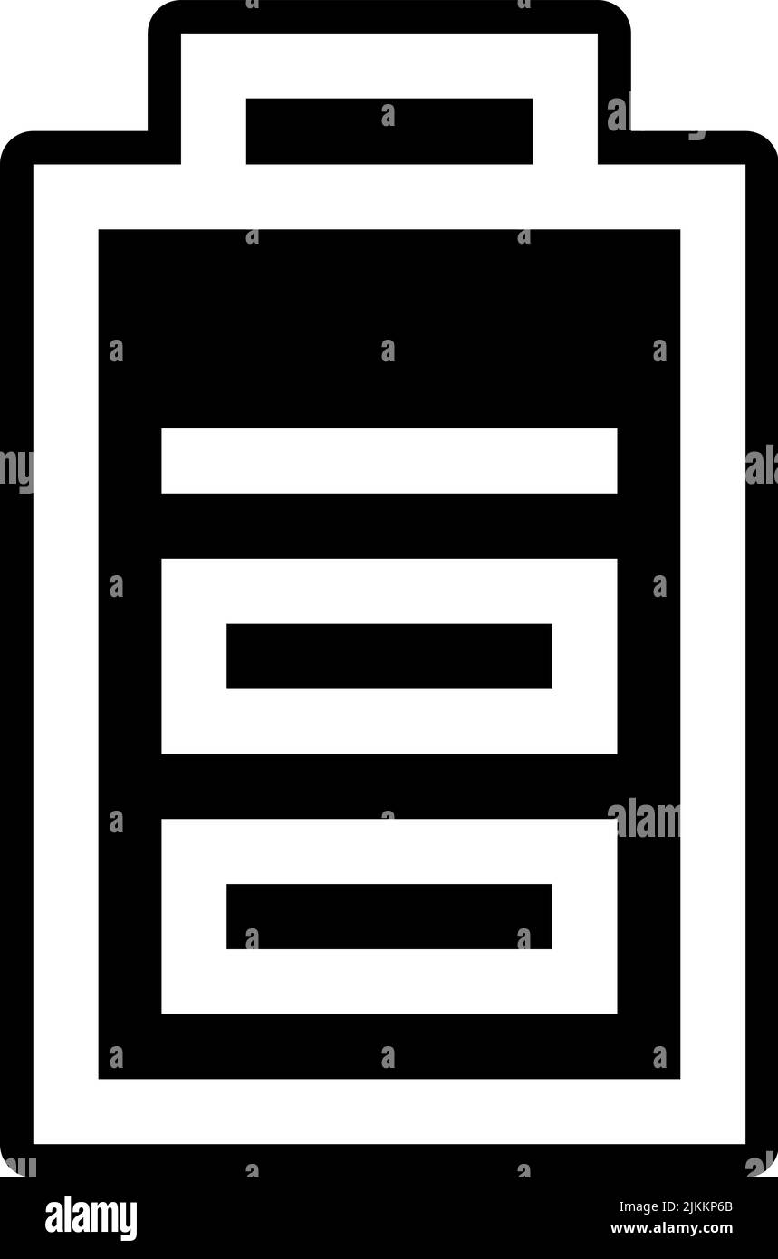 battery icon black vector illustration Stock Vector Image & Art - Alamy