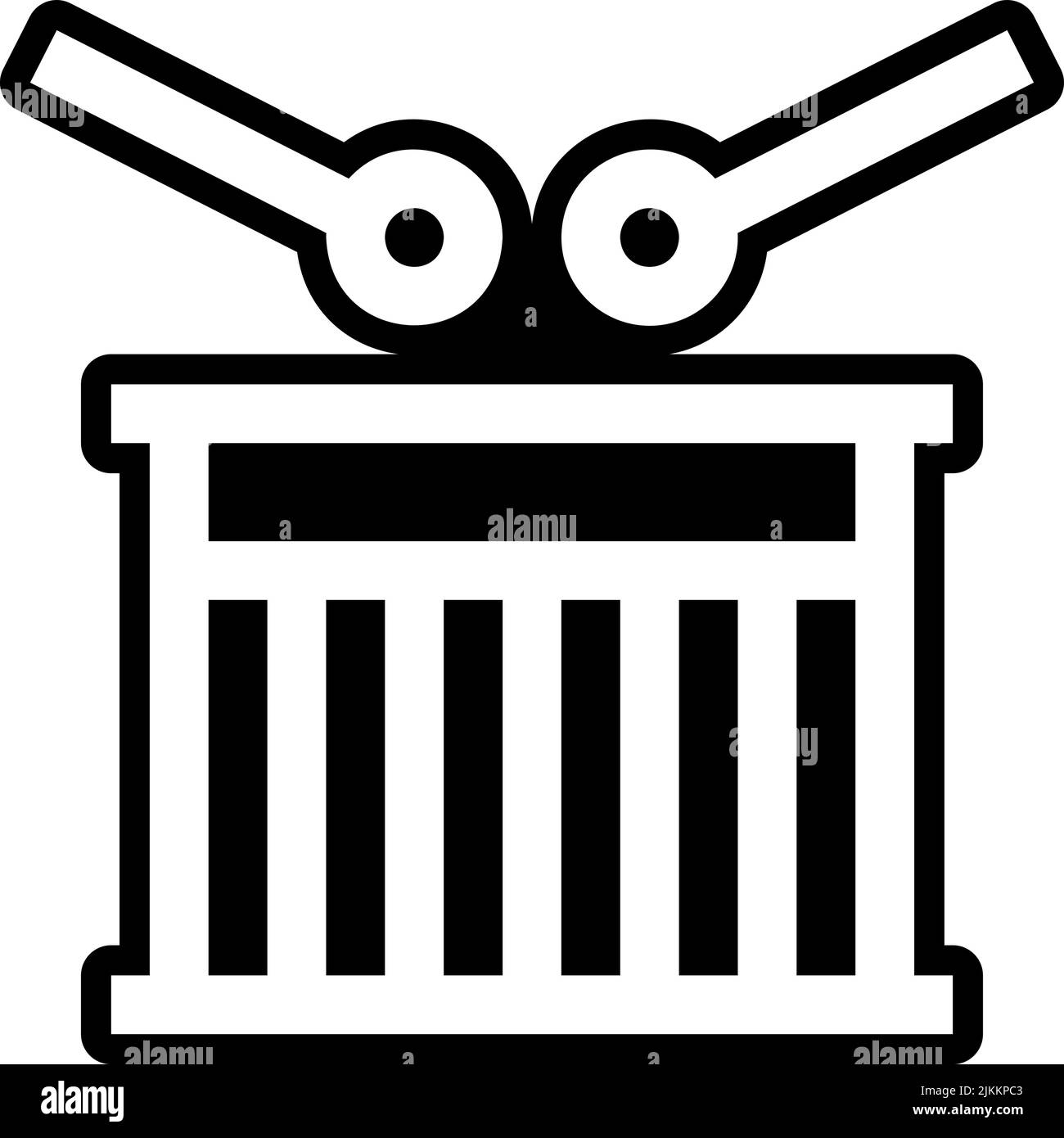 drum icon black vector illustration Stock Vector Image & Art - Alamy