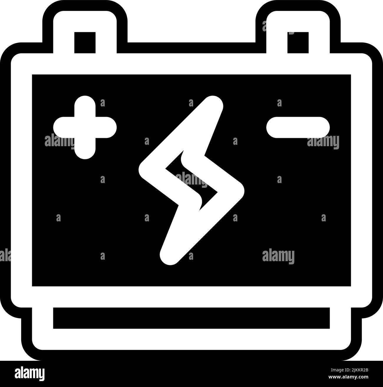 battery icon black vector illustration Stock Vector Image & Art - Alamy
