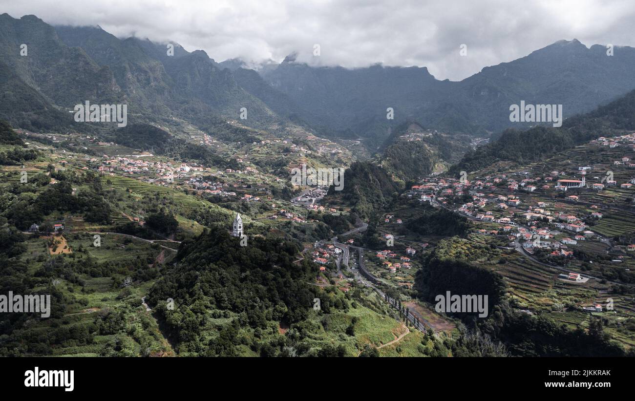 Small village top view rural hi-res stock photography and images - Alamy