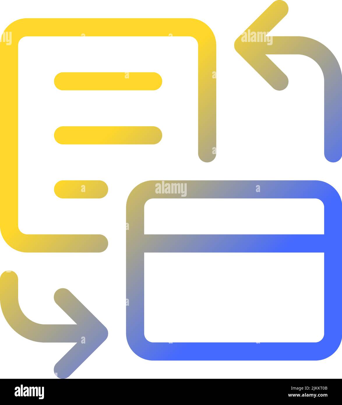 Bank account statement pixel perfect gradient linear ui icon Stock Vector