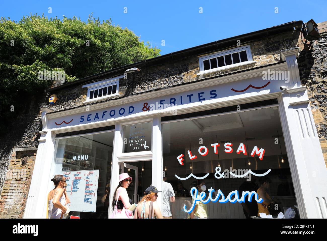 Flotsam & Jetsam cafe serving seafood & frites on Harbour Street, in