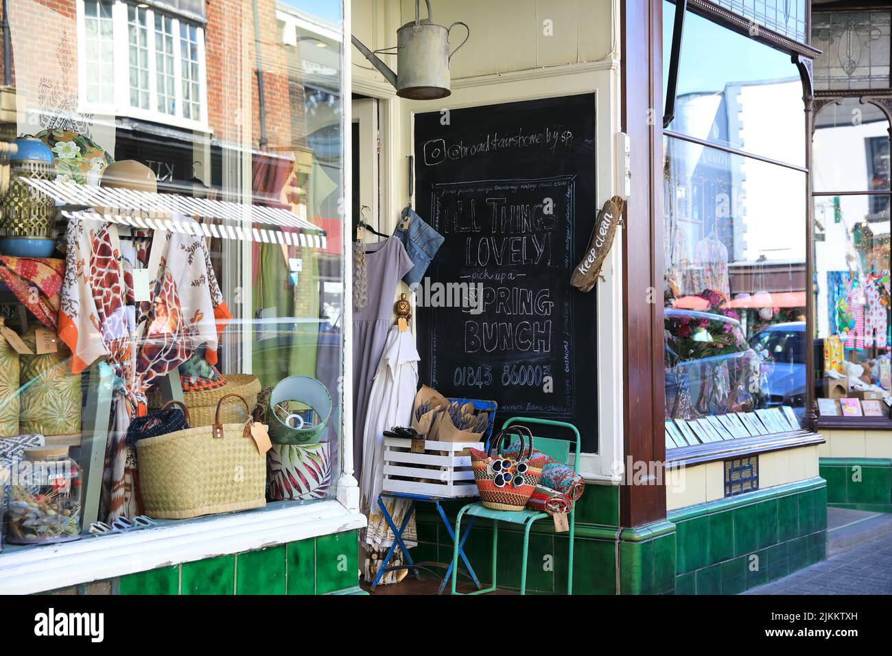 'Home by SP' interiors shop on Charlotte Street in Broadstairs town centre, in Kent, UK Stock Photo