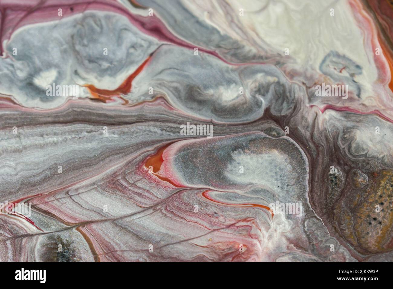 The abstract painting with acrylics with Fluid Pour Stock Photo - Alamy