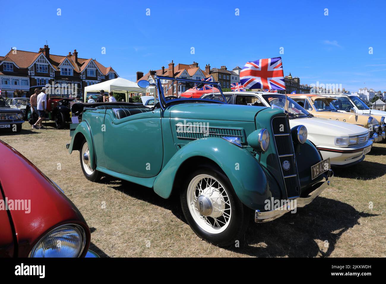Summer Classic Car Show and fair in Broadstairs, on the Isle of Thanet, in Kent, UK Stock Photo