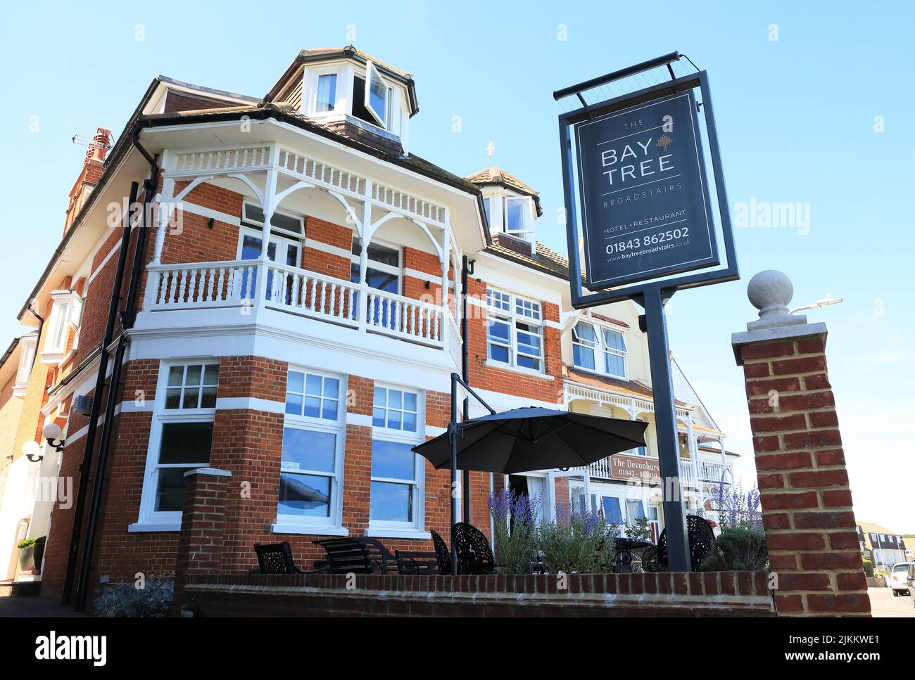 The lovely Bay Tree hotel on Eastern Esplanade, in Broadstairs, Isle of Thanet, UK Stock Photo