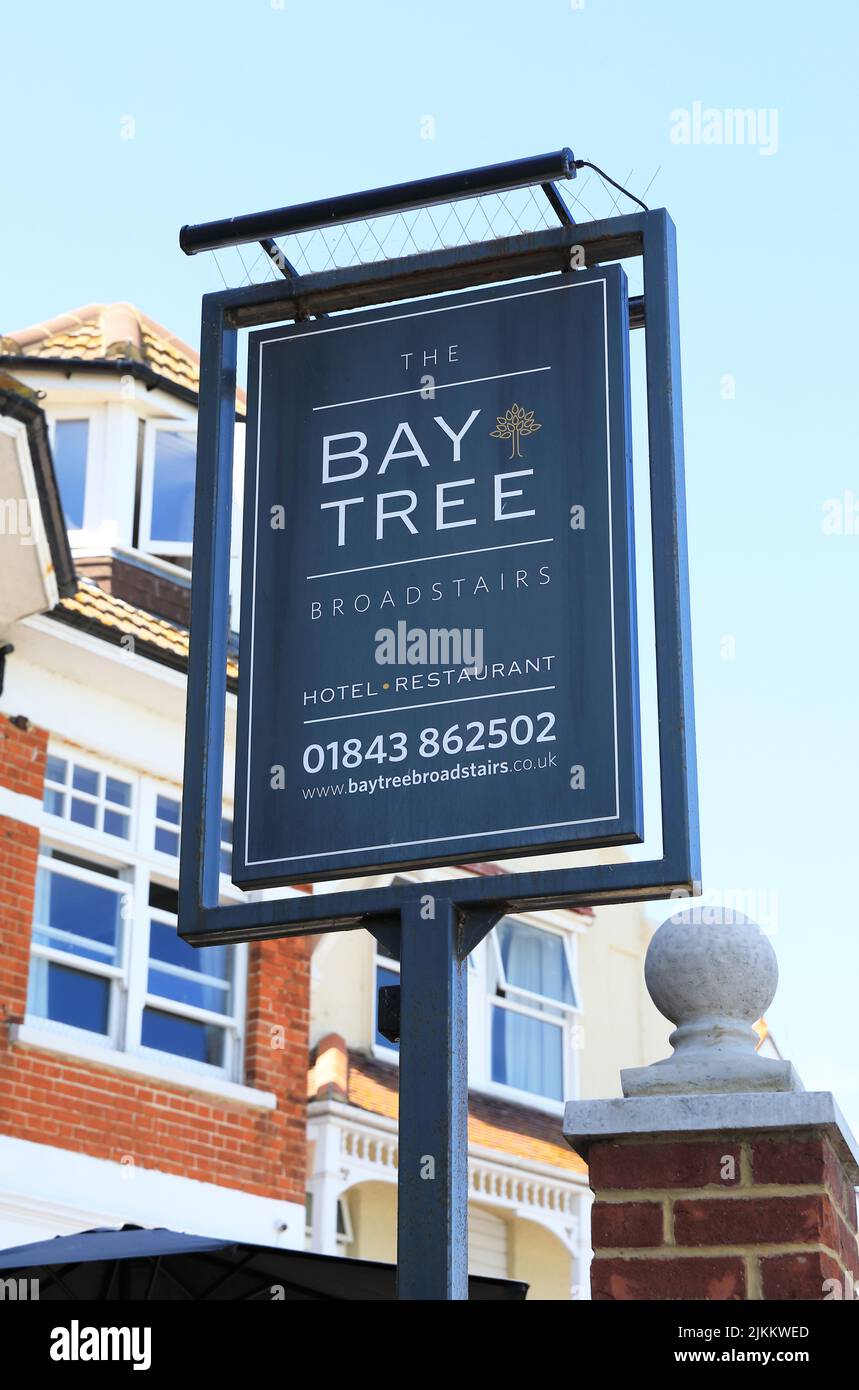 The lovely Bay Tree hotel on Eastern Esplanade, in Broadstairs, Isle of Thanet, UK Stock Photo
