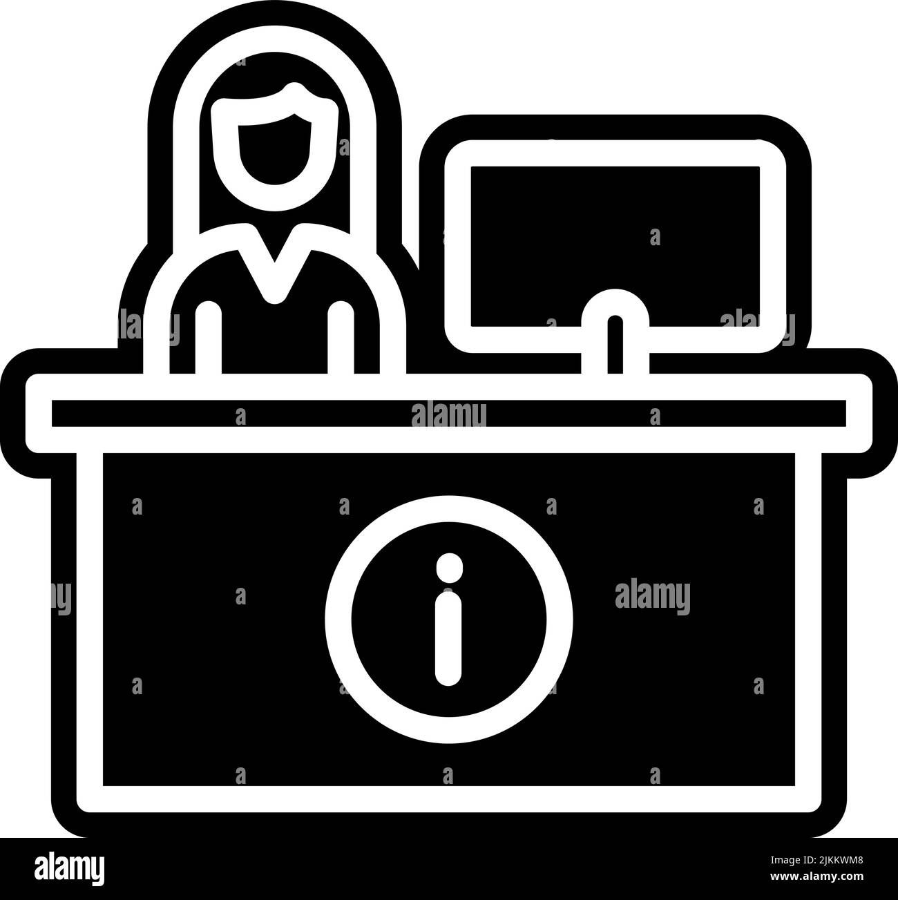 receptionist icon black vector illustration Stock Vector Image & Art ...