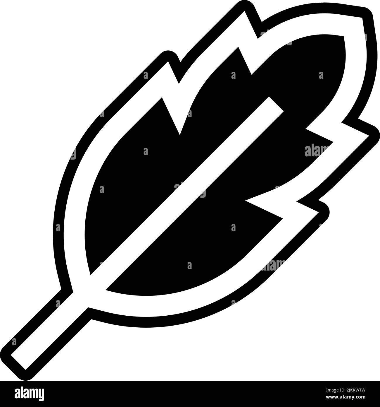 feather icon black vector illustration Stock Vector Image & Art - Alamy