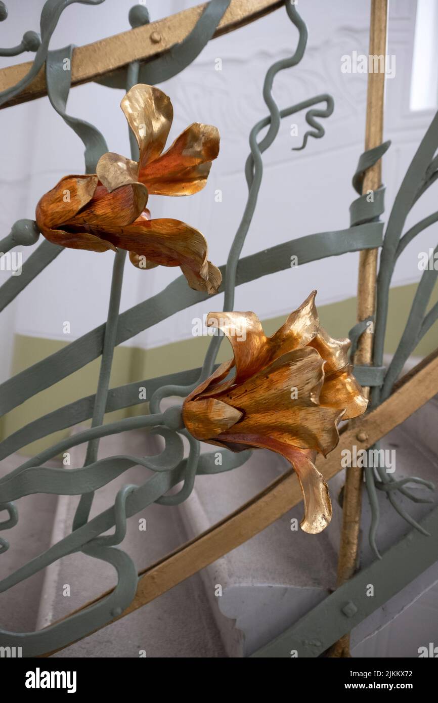 The beautiful wrought iron works that were made after the drawings of ...