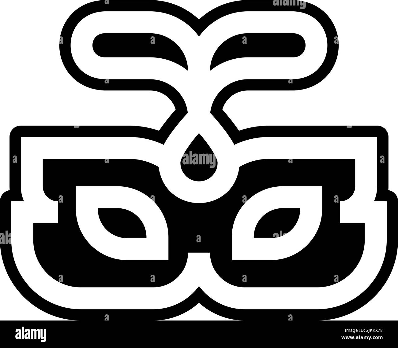 carnival mask icon black vector illustration Stock Vector Image & Art ...