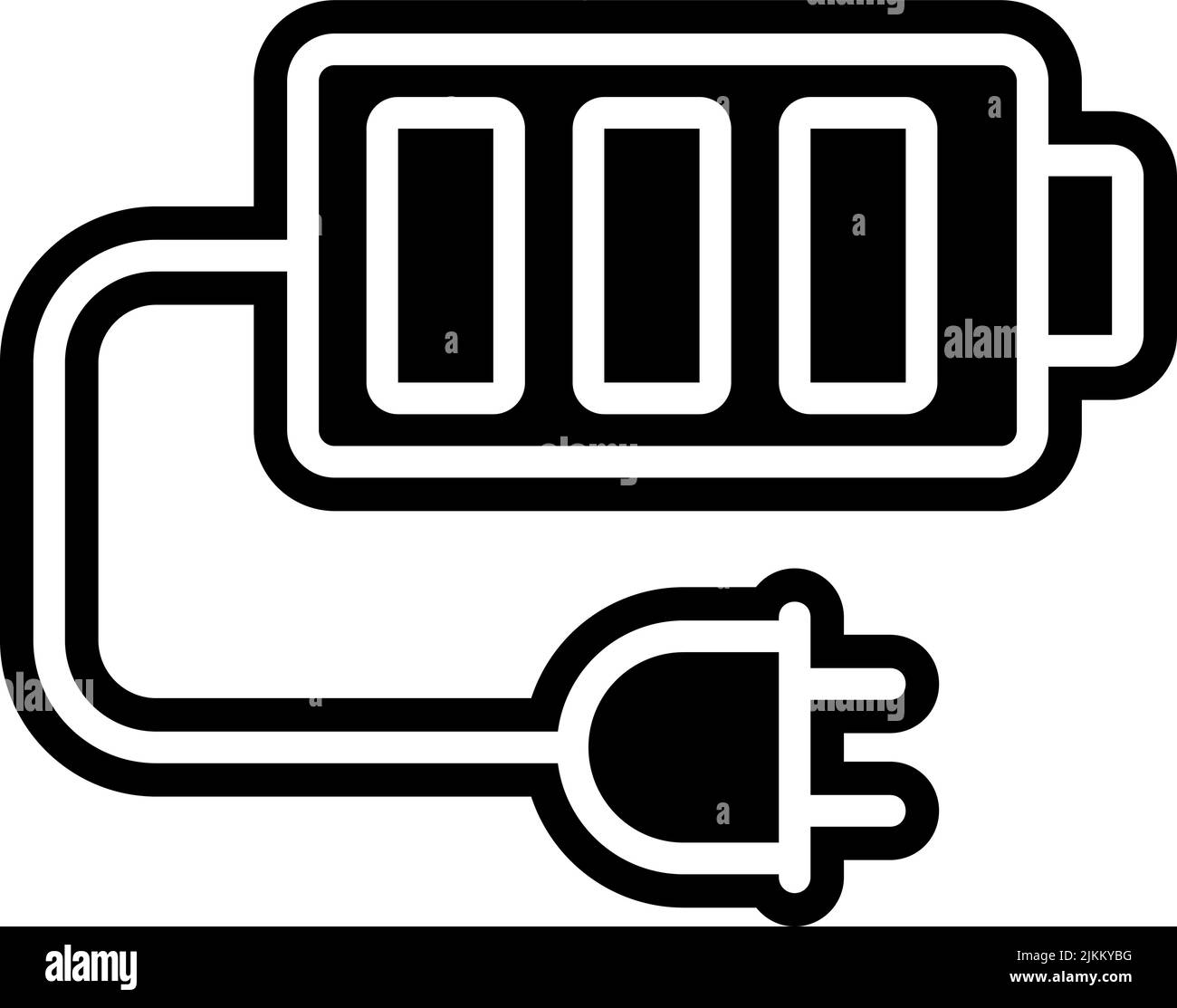 battery icon black vector illustration Stock Vector Image & Art - Alamy