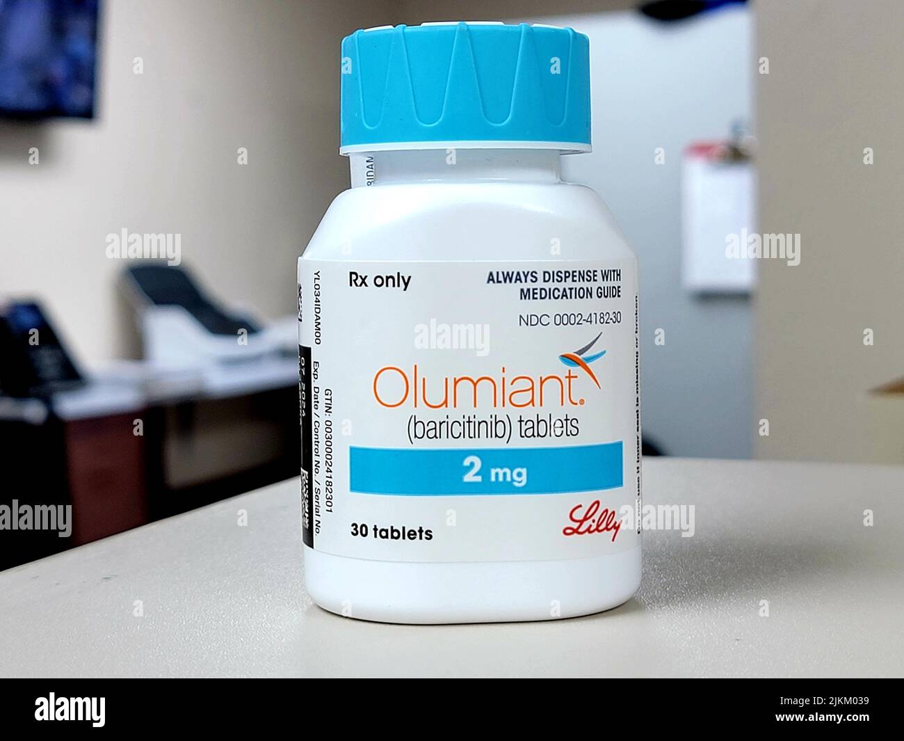 A Olumiant 2mg Tablets, Brand name Baricitinib. drug for the treatment