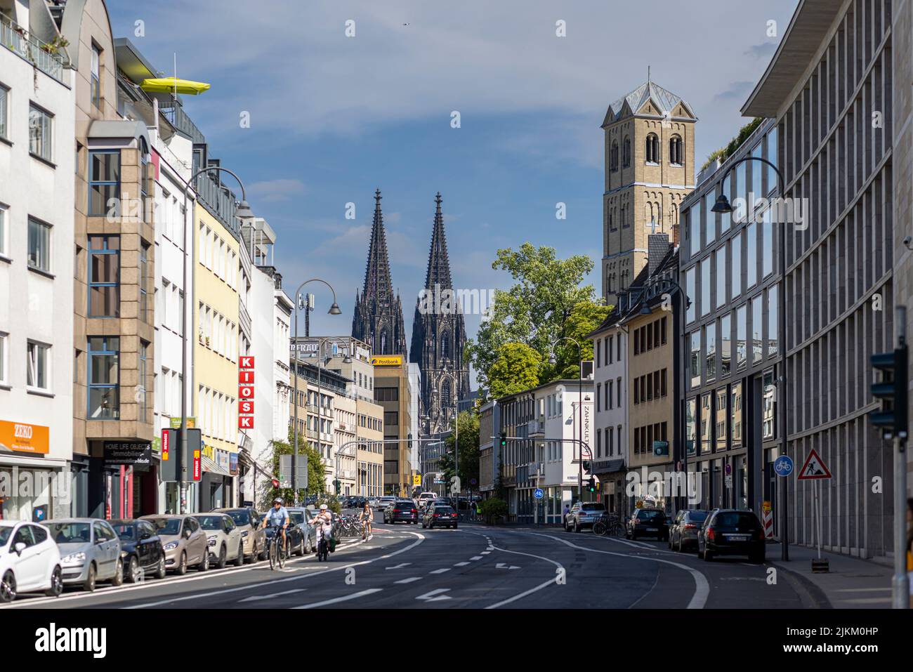 Cologne Cathedral in a bright summer sunlight Stock Photo