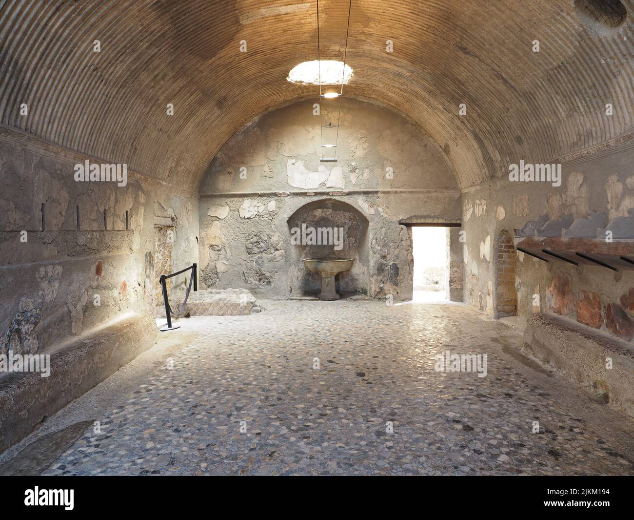 Inside the mens thermal baths in Herculaneum. Ercolano, Campania, Italy Stock Photo