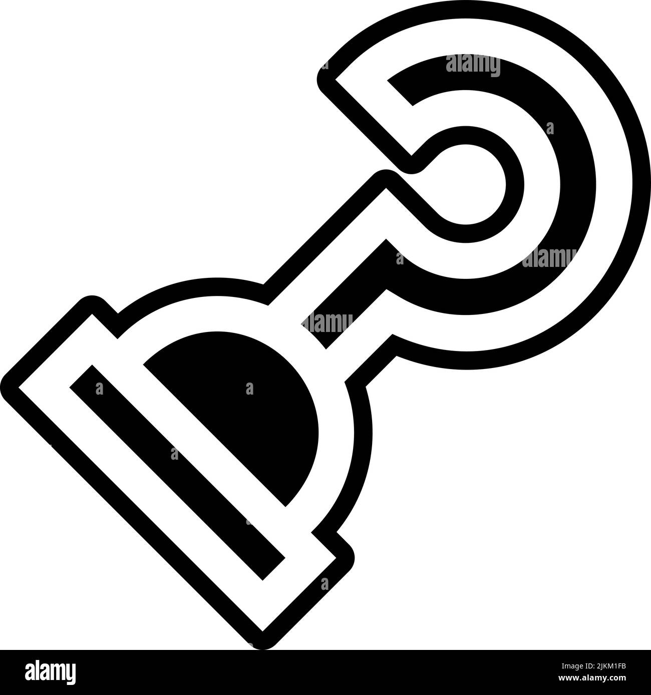 hook icon black vector illustration Stock Vector Image & Art - Alamy