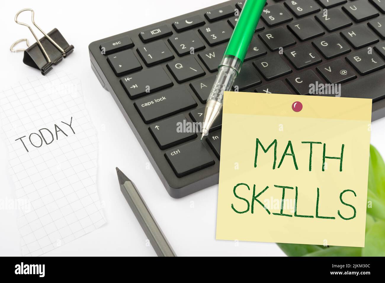 Text showing inspiration Math Skills. Business overview starting to learn  how to count numbers add divide use equation Computer Keyboard And Symbol  Stock Photo - Alamy