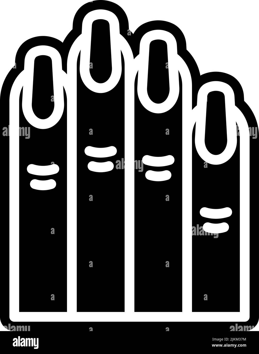 hand icon black vector illustration Stock Vector Image & Art - Alamy