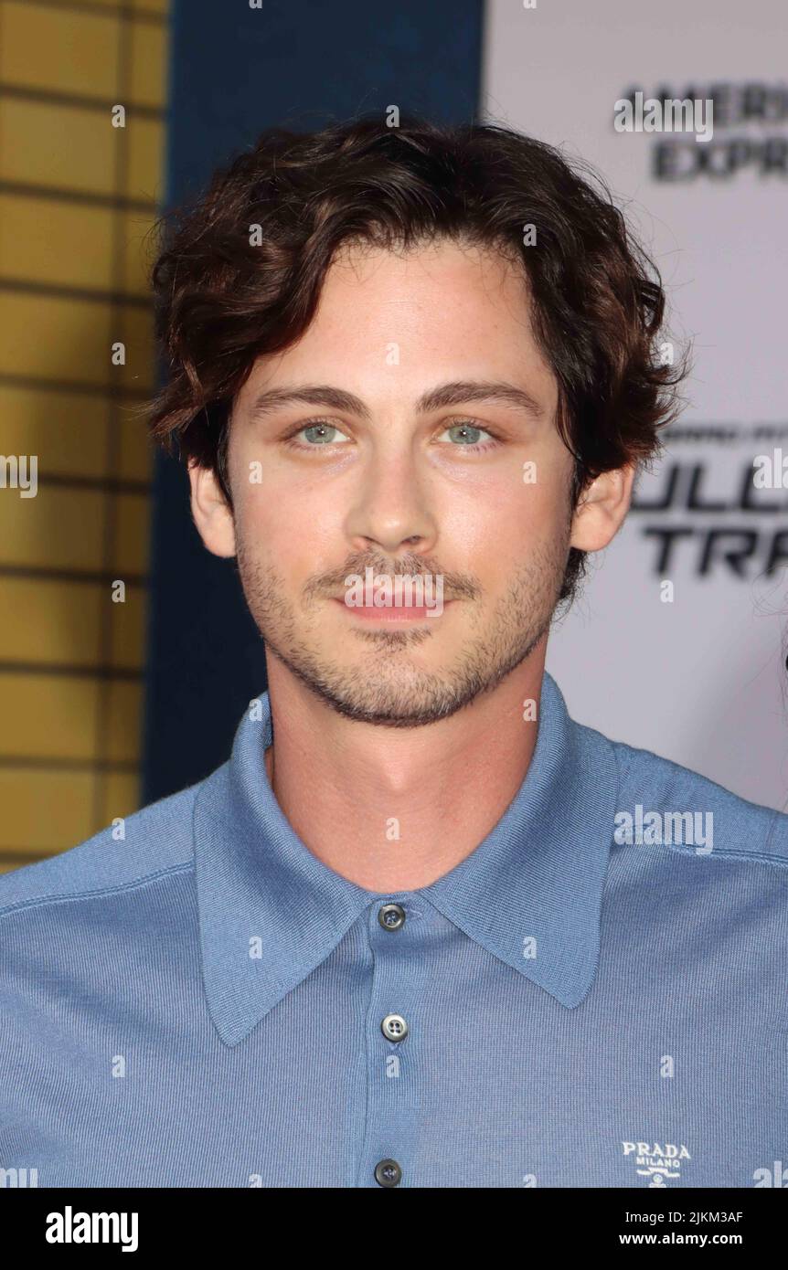 Los Angeles, USA. 02nd Aug, 2022. Logan Lerman 08/01/2022 The Los Angeles Premiere of Bullet Train at the Regency Village Theatre and Regency Bruin Theatre in Los Angeles, CA Photo by Izumi Hasegawa/HollywoodNewsWire.net Credit: Hollywood News Wire Inc./Alamy Live News Stock Photo