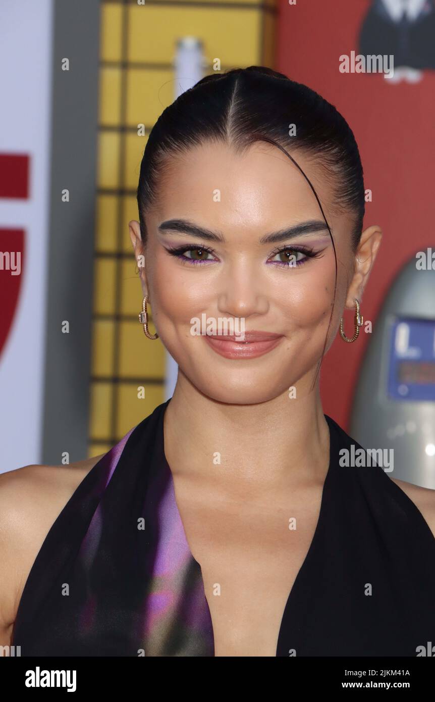 Los Angeles, USA. 02nd Aug, 2022. Paris Berelc 08/01/2022 The Los Angeles Premiere of Bullet Train at the Regency Village Theatre and Regency Bruin Theatre in Los Angeles, CA Photo by Izumi Hasegawa/HollywoodNewsWire.net Credit: Hollywood News Wire Inc./Alamy Live News Stock Photo