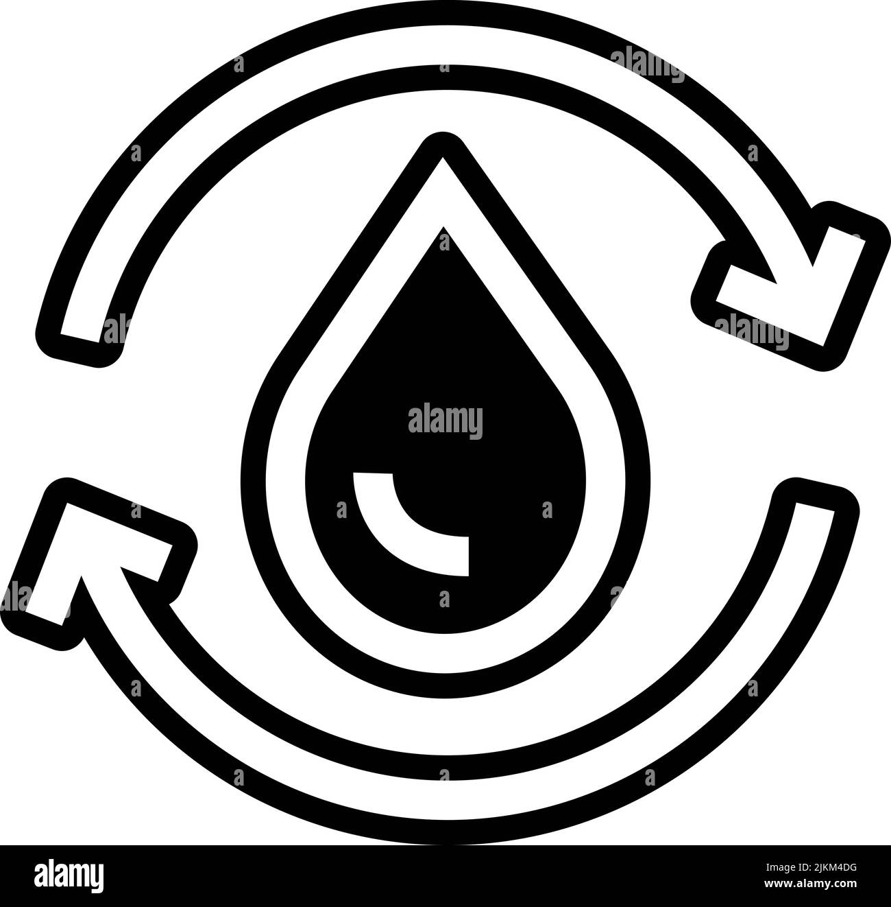 renewable icon black vector illustration. Stock Vector
