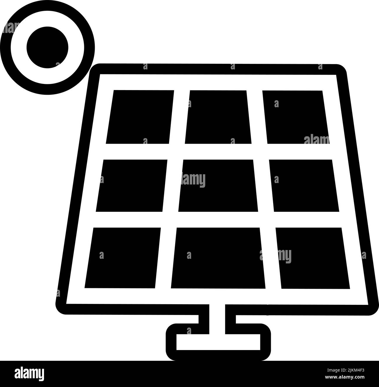 solar energy icon black vector illustration Stock Vector Image & Art ...