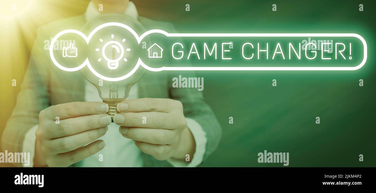 Conceptual caption Game Changer. Concept meaning Sports Data