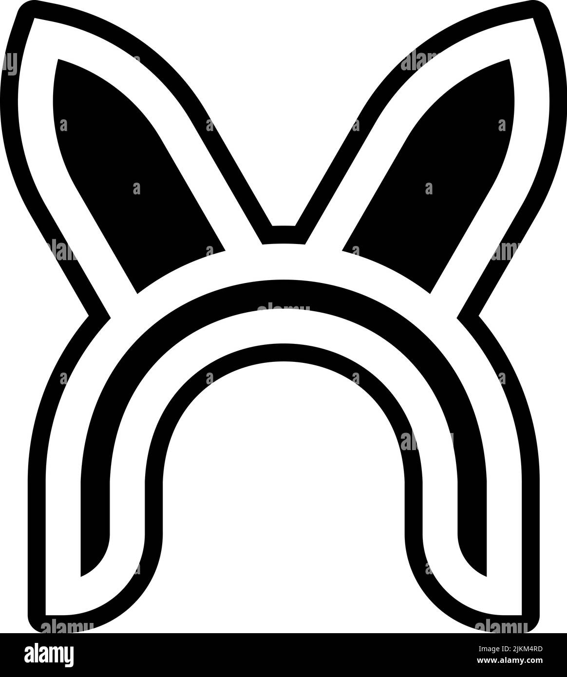 rabbit icon black vector illustration Stock Vector Image & Art - Alamy