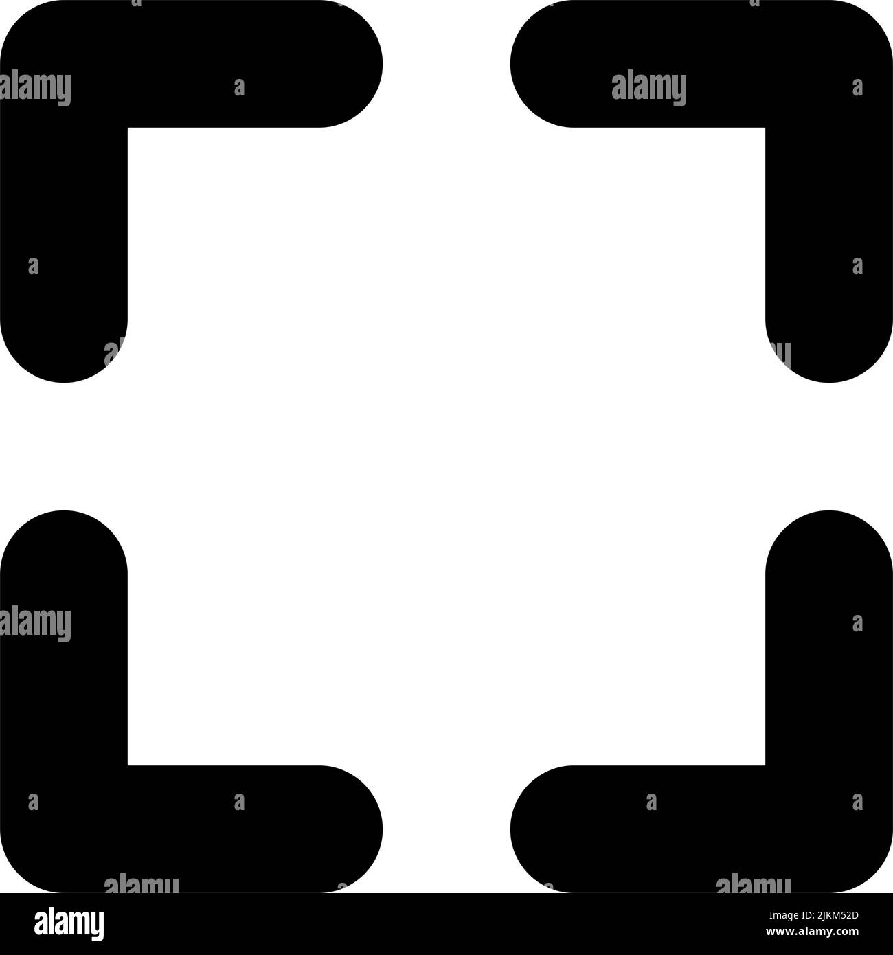 Full screen black glyph ui icon Stock Vector
