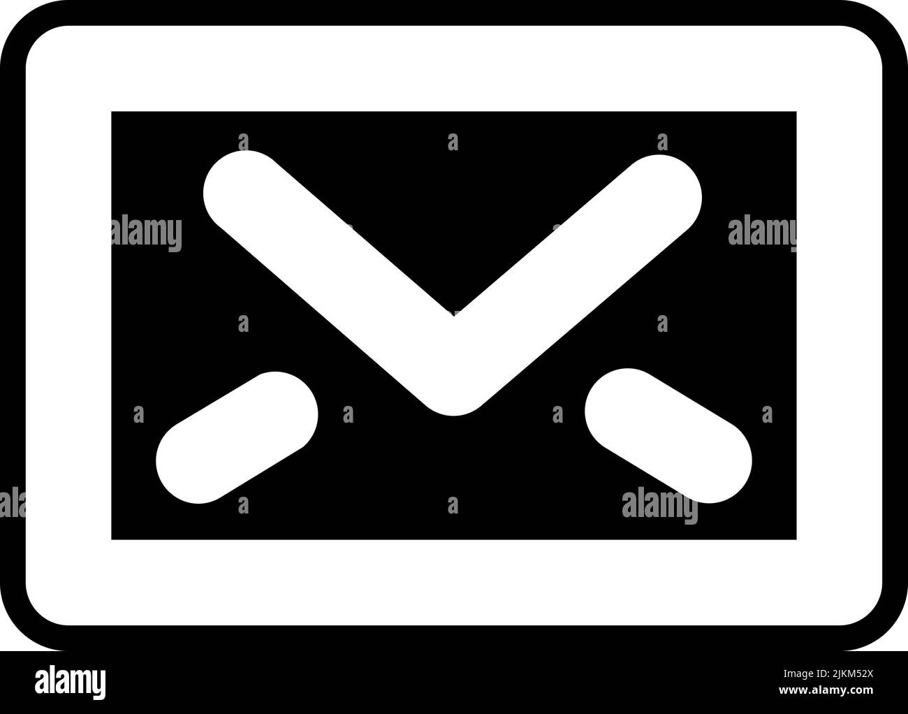 email icon black vector illustration Stock Vector Image & Art - Alamy