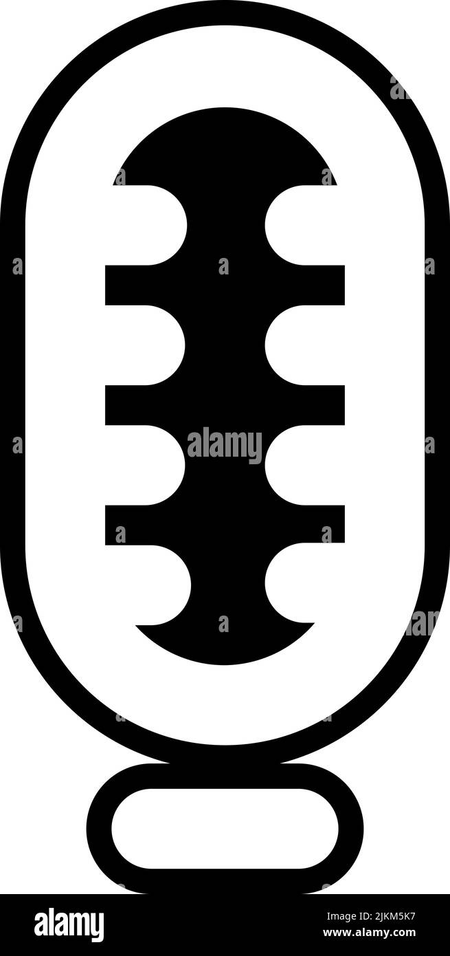 microphone icon black vector illustration Stock Vector Image & Art - Alamy
