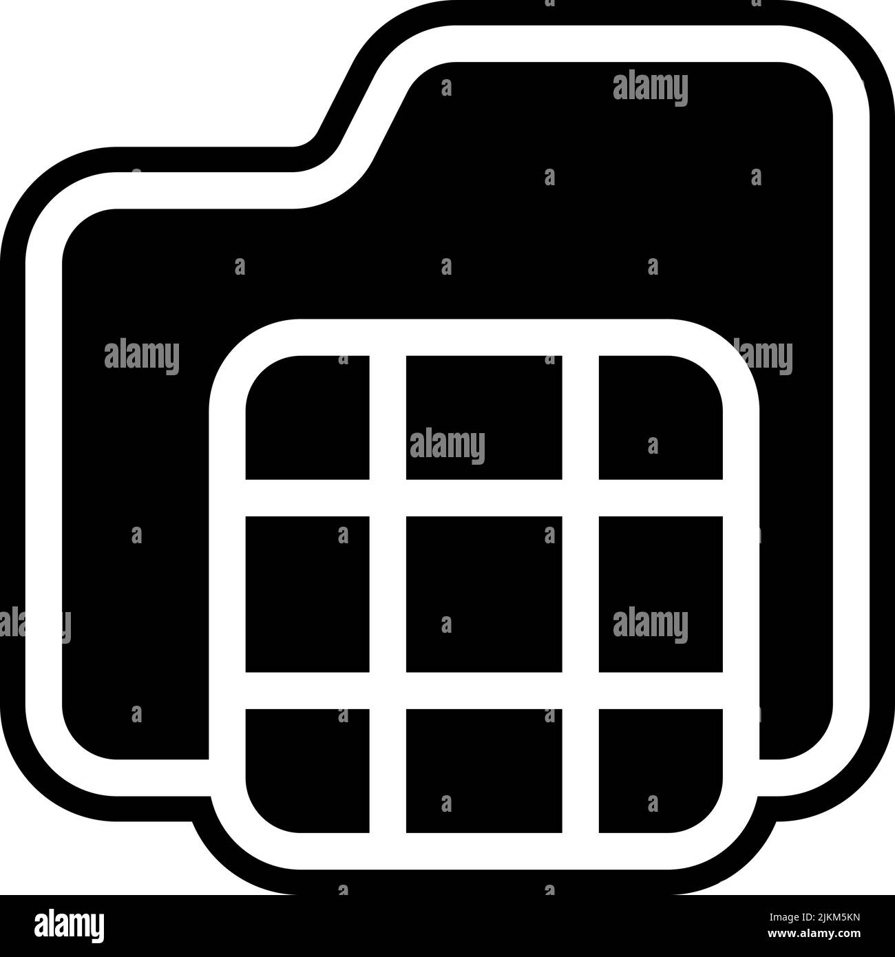 folder icon black vector illustration Stock Vector Image & Art - Alamy