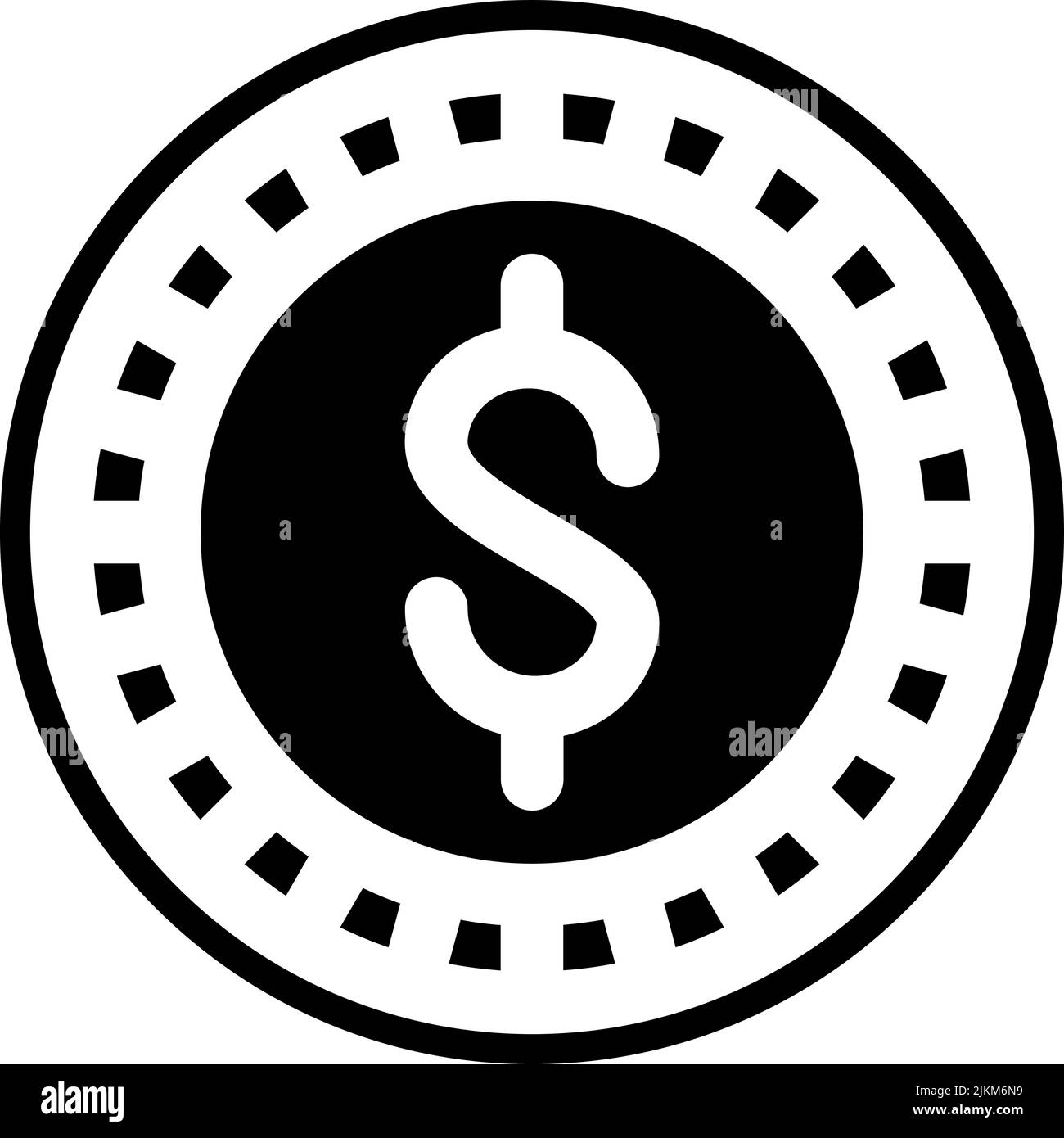 dollar icon black vector illustration Stock Vector Image & Art - Alamy