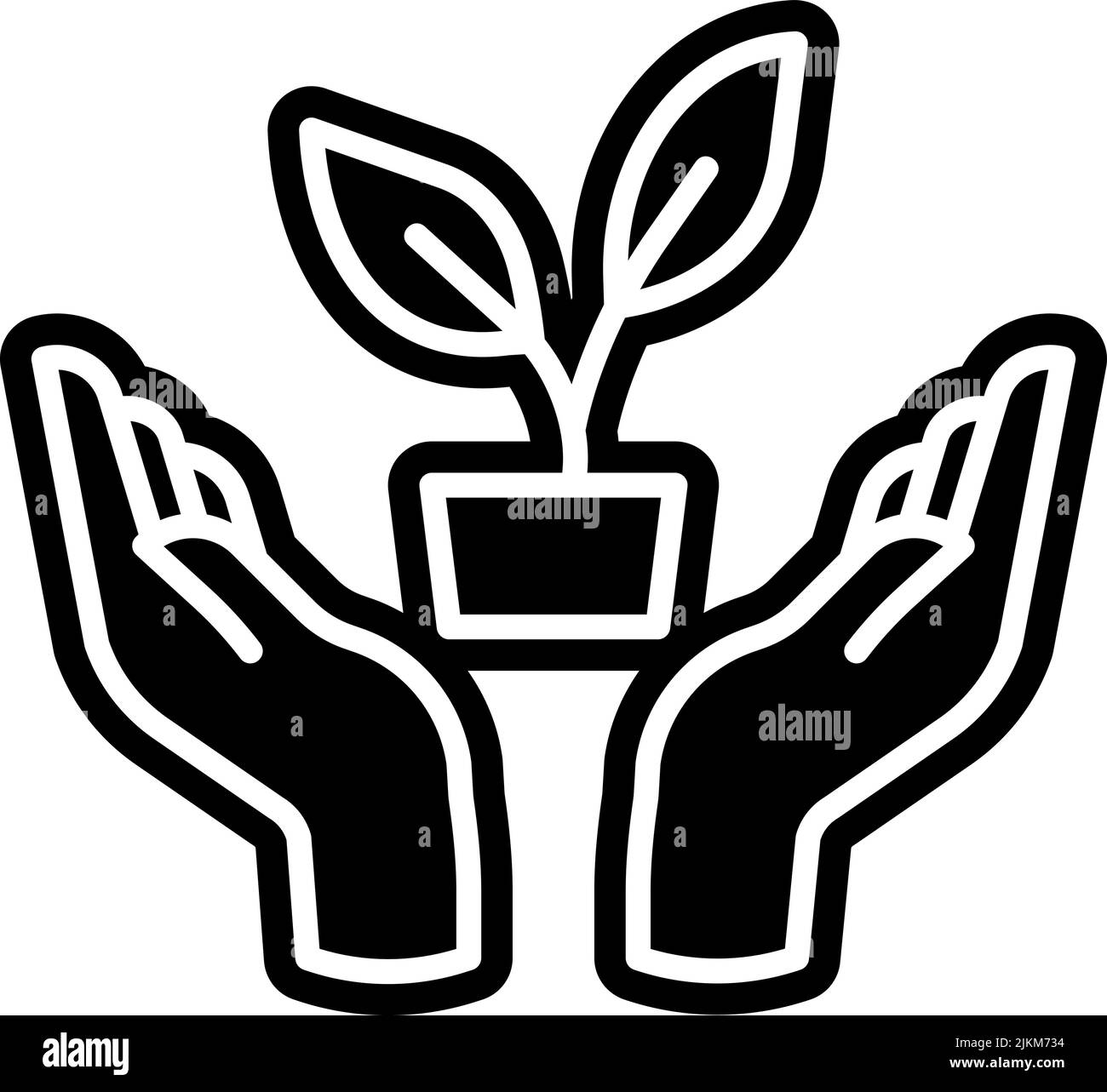 plant icon black vector illustration Stock Vector Image & Art - Alamy