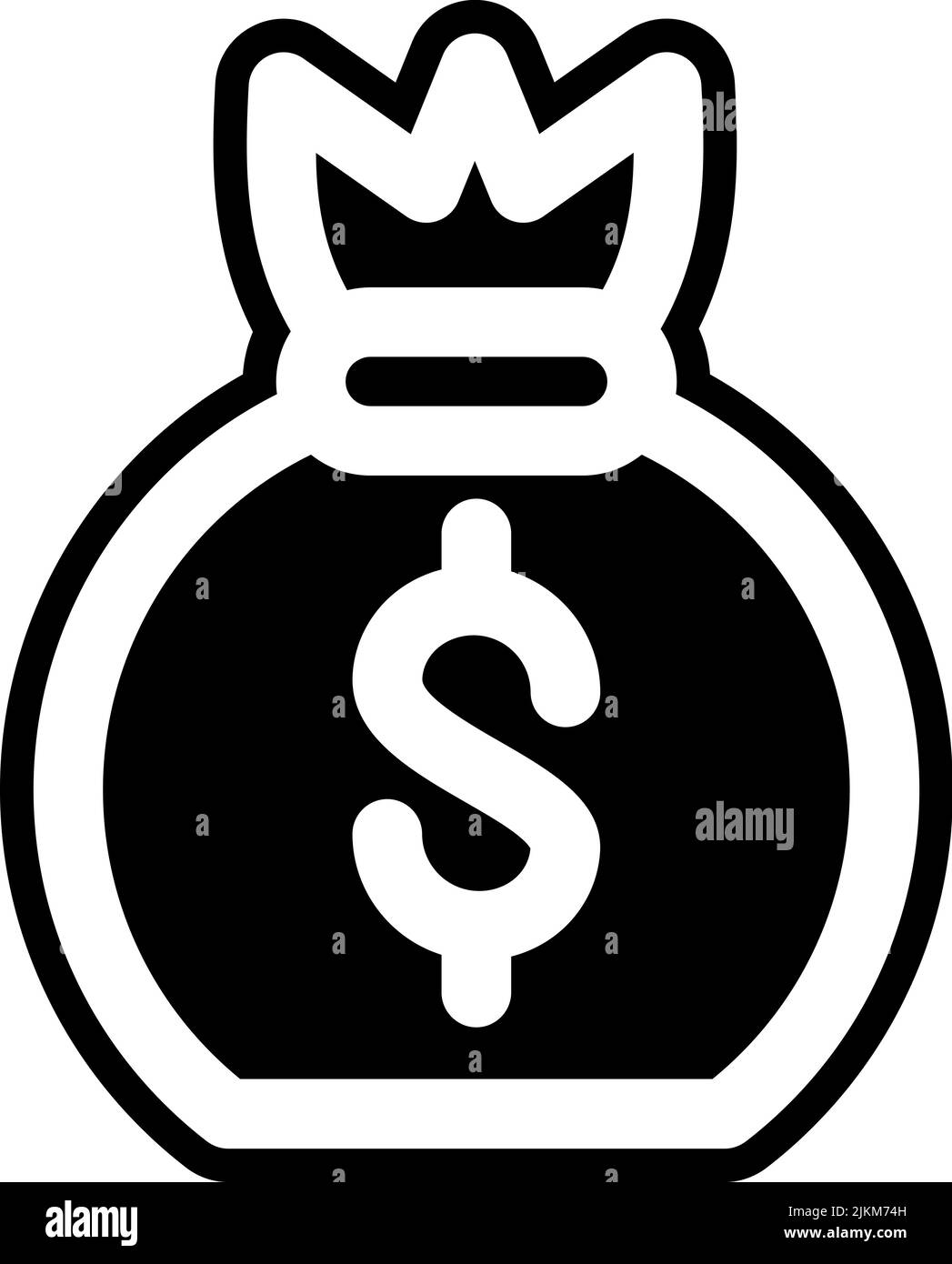 money bag icon black vector illustration Stock Vector Image & Art - Alamy