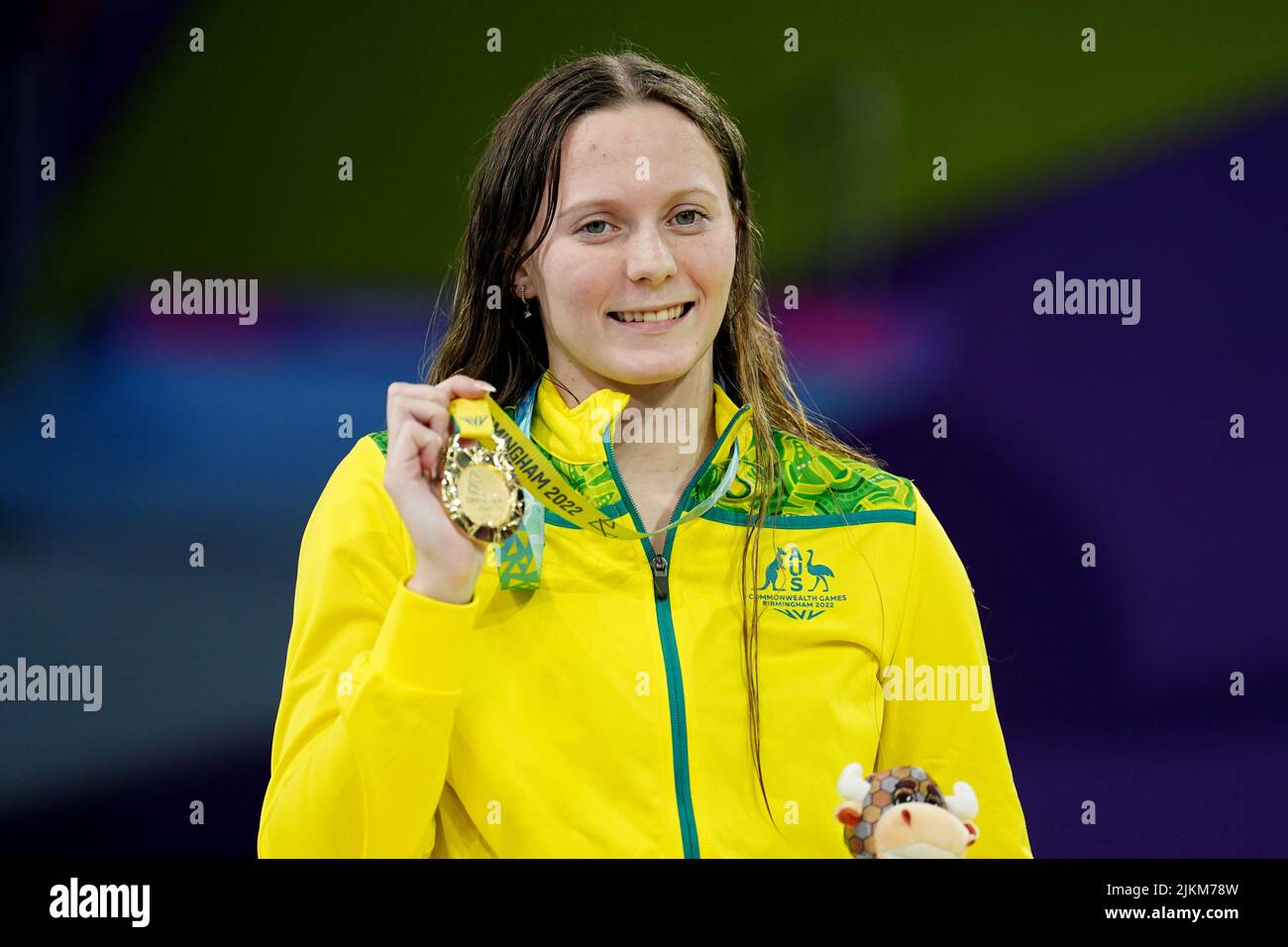 Australia’s Jasmine Greenwood with her Gold Medal after the Women’s