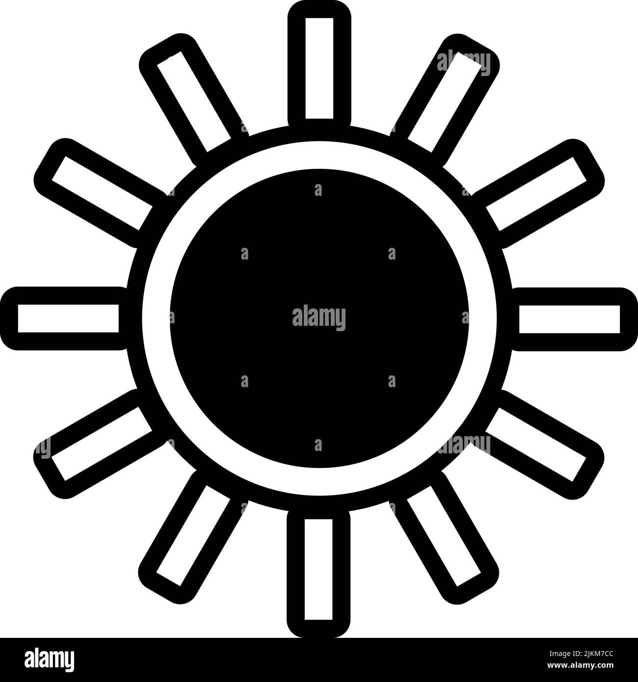 sun icon black vector illustration Stock Vector Image & Art - Alamy