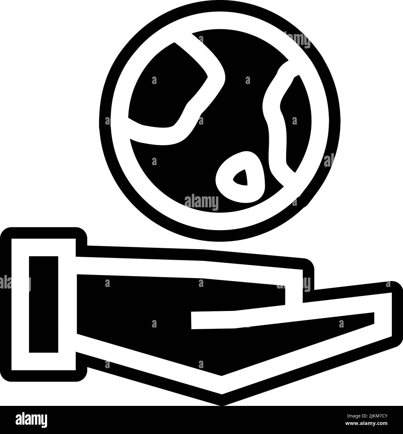 save the world icon black vector illustration Stock Vector Image & Art ...