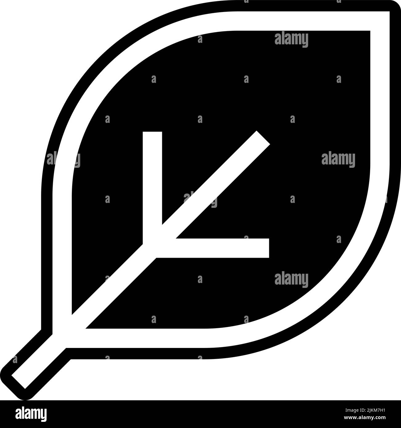 leaf icon black vector illustration Stock Vector Image & Art - Alamy