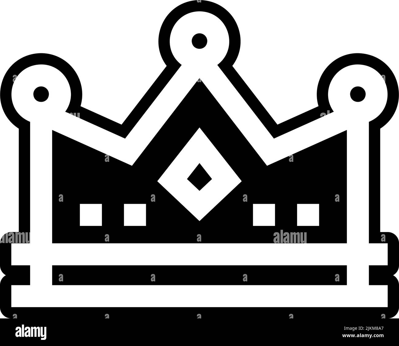 crown icon black vector illustration Stock Vector Image & Art - Alamy