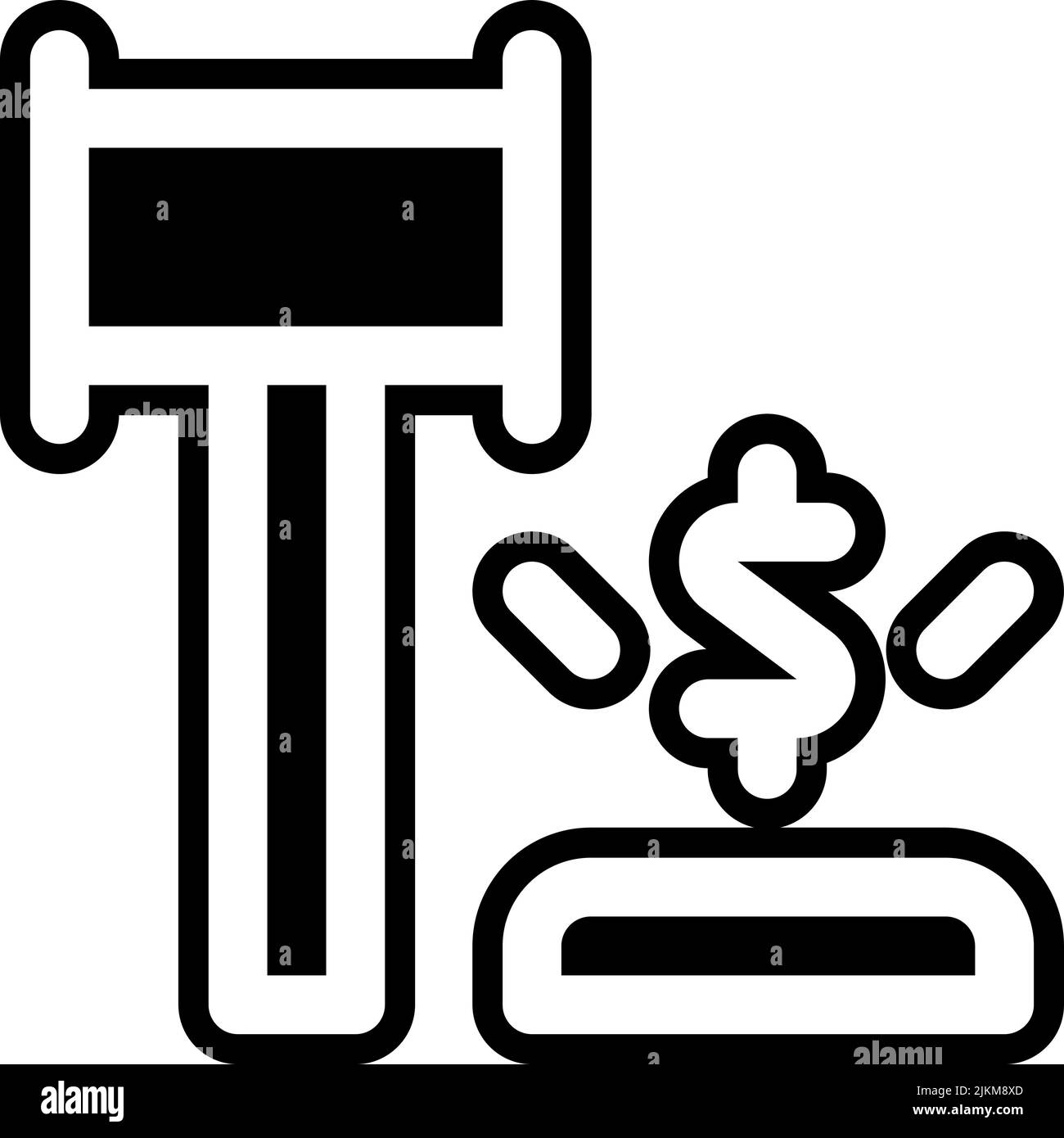 auction icon black vector illustration Stock Vector Image & Art - Alamy