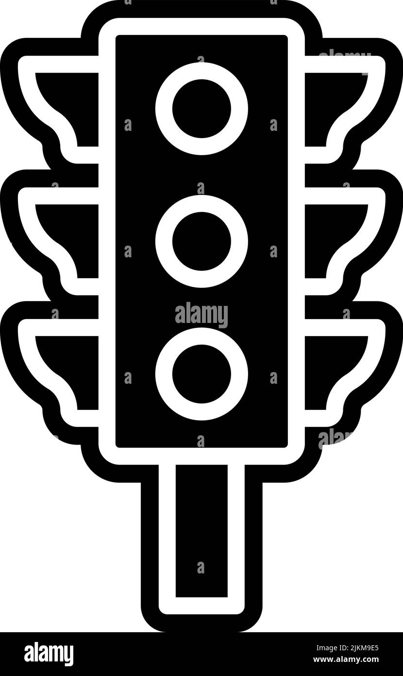 traffic signal icon black vector illustration Stock Vector Image & Art